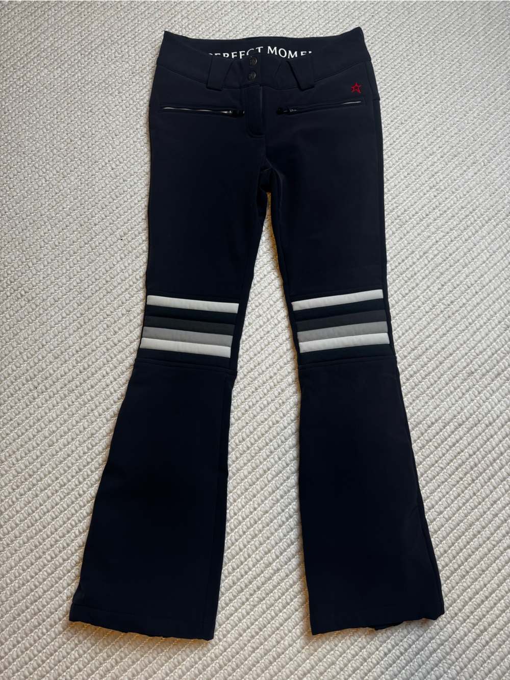 Perfect Moment Aurora Flare Ski Pants Black White Waterproof Small